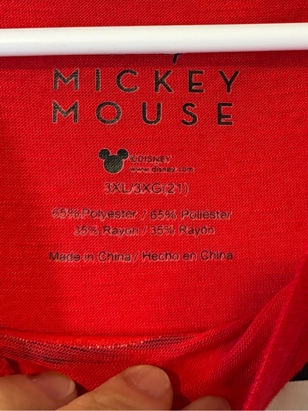 Mickey Mouse 'Peace & Love' Red Graphic Tee - Picture 2 of 3